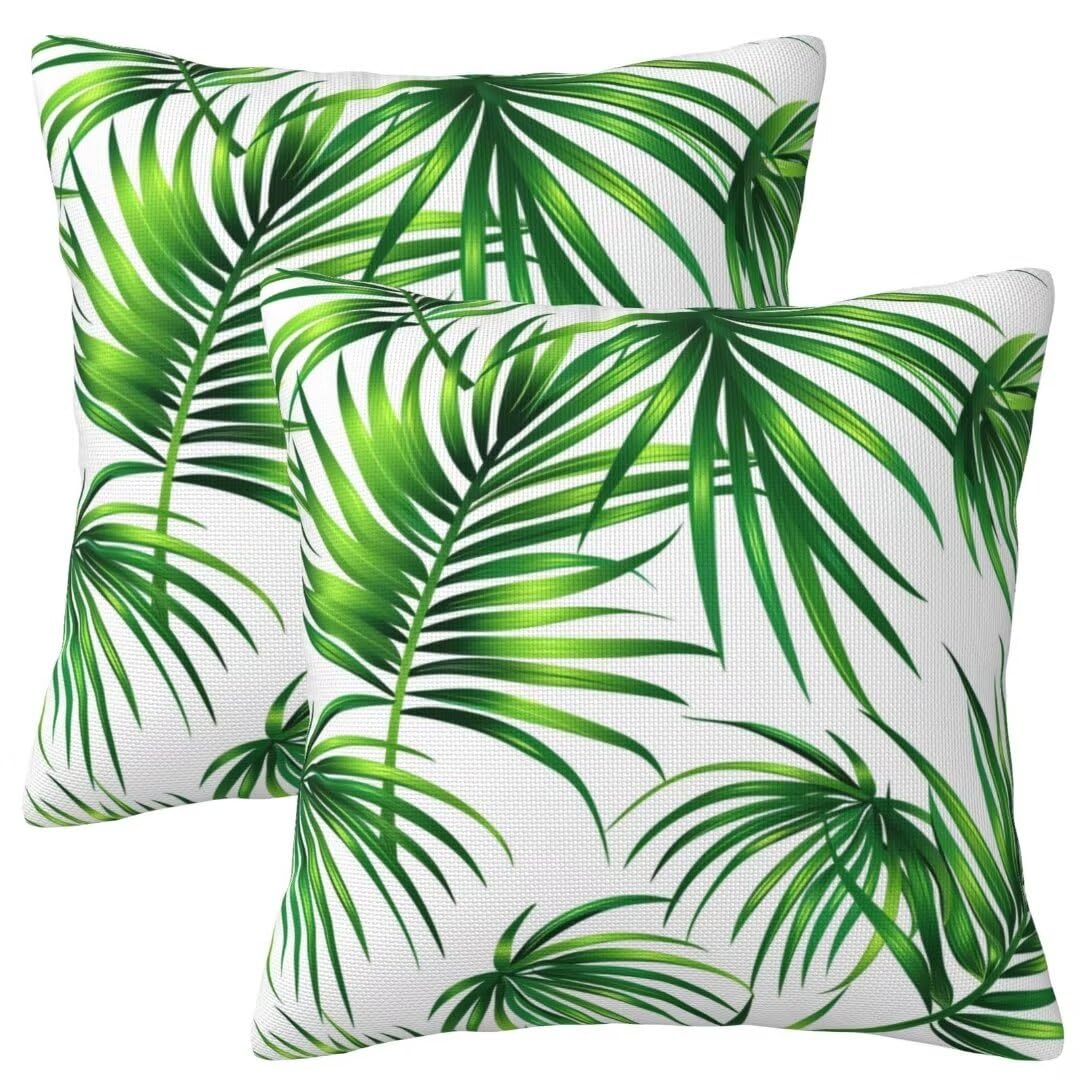 Fundas Cojines 100x100 cm Funda Cojin Verde Juego de 2, Plantas Fundas de Cojines Funda de Almohada, Lumbar Funda de Cojin Sofa Cuadrado Cojines Decora para Coche Silla Dormitorio Decoracion 40x40Inch