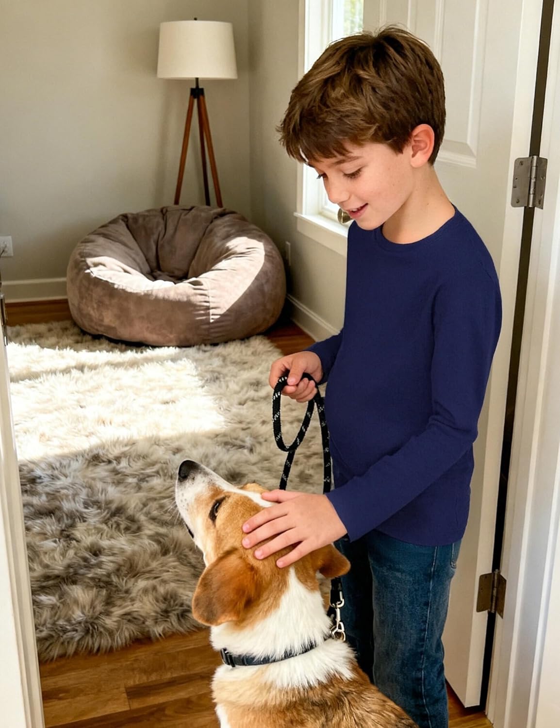 3 Pack Boys Long Sleeve Shirts Girls Cotton Crewneck T-Shirts Kids Basic Soft Long Sleeve Tees Top 5-13 Years - Image 2