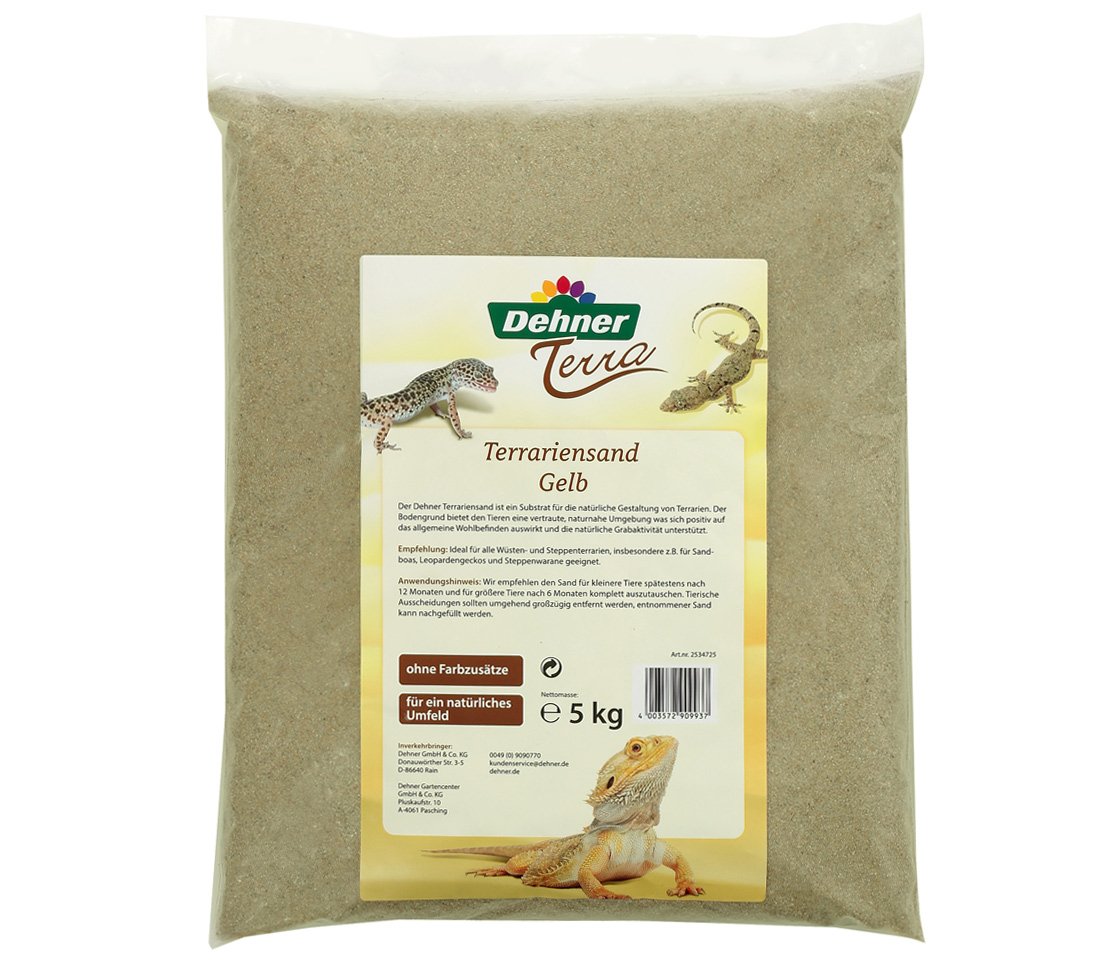 Dehner Terra Terrariensand 0.2-1mm 5kg Gelb für…