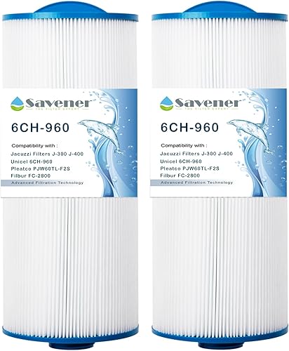Filtro de spa 6CH-960 reemplaza a los filtros de jacuzzi J-300 J-400, Unicel 6CH-960, PJW60TL-F2S, Filbur FC-2800, 6540-476, 6540-383, filtro de