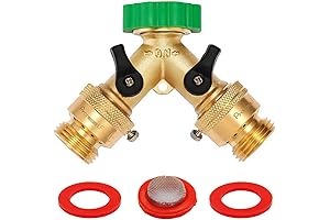 LF Premium Brass Garden Hose Splitter Kit