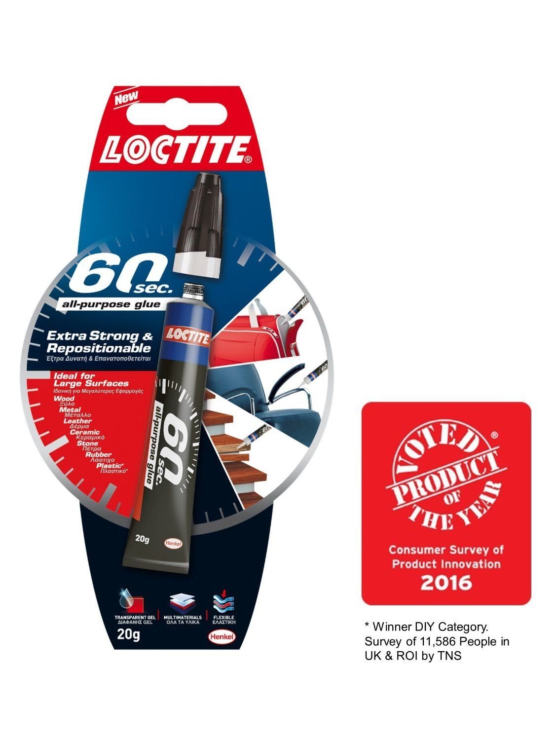Henkel-Loctite 1983330 2 Pack 20 Gram 60 Second Universal Glue