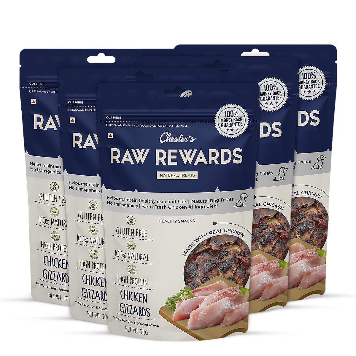 Raw Rewards Chicken Gizzards Dog Treats for Training - Natural and Nutritional Treat with Easy to Digest- 70 Grm - (Pack of 5) (B0D49PQNL8) Amazon Price History, Amazon Price Tracker