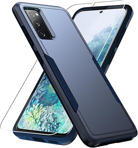 Warsia Samung S20 FE 5G - Funda protectora para Samsung Galaxy S20 FE 5G con protector de pantalla prueba de caídas de grado militar, funda