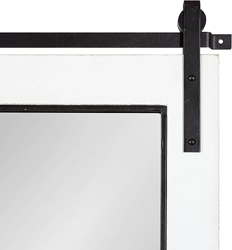 Miniatura 8 de Kate and Laurel Cates Farmhouse - Espejo de pared para ventana, 22 x 37, blanco, sofisticado espejo de panel de 4 paneles para pared