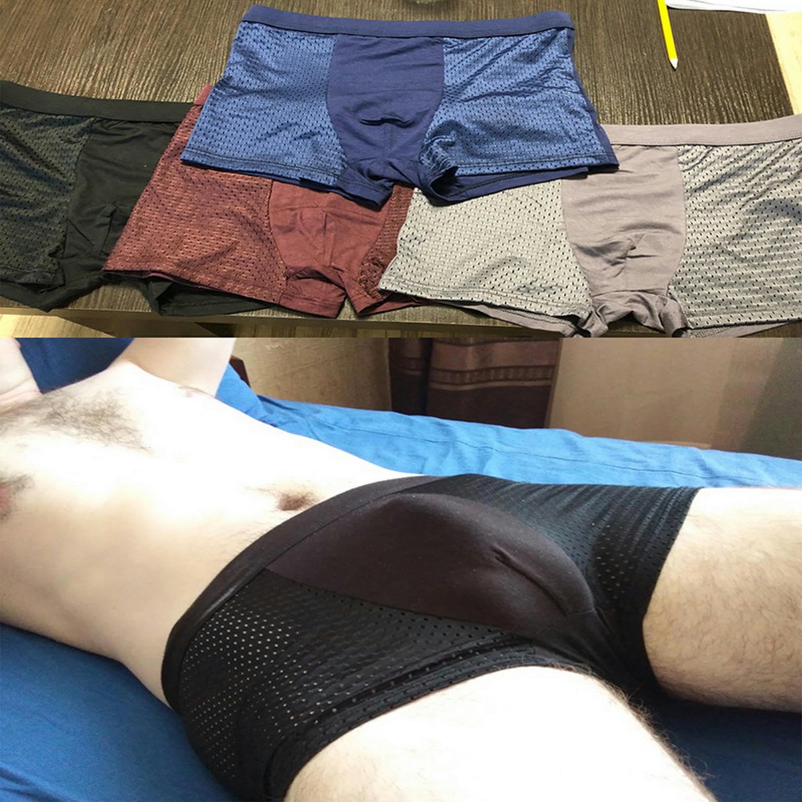 NOGRAX Ropa Interior Masculina Boxers De Ropa Interior De Bragas para Hombres Pantalones Cortos Hombres Slip Homme Boxershort Calzoncillos Maldita