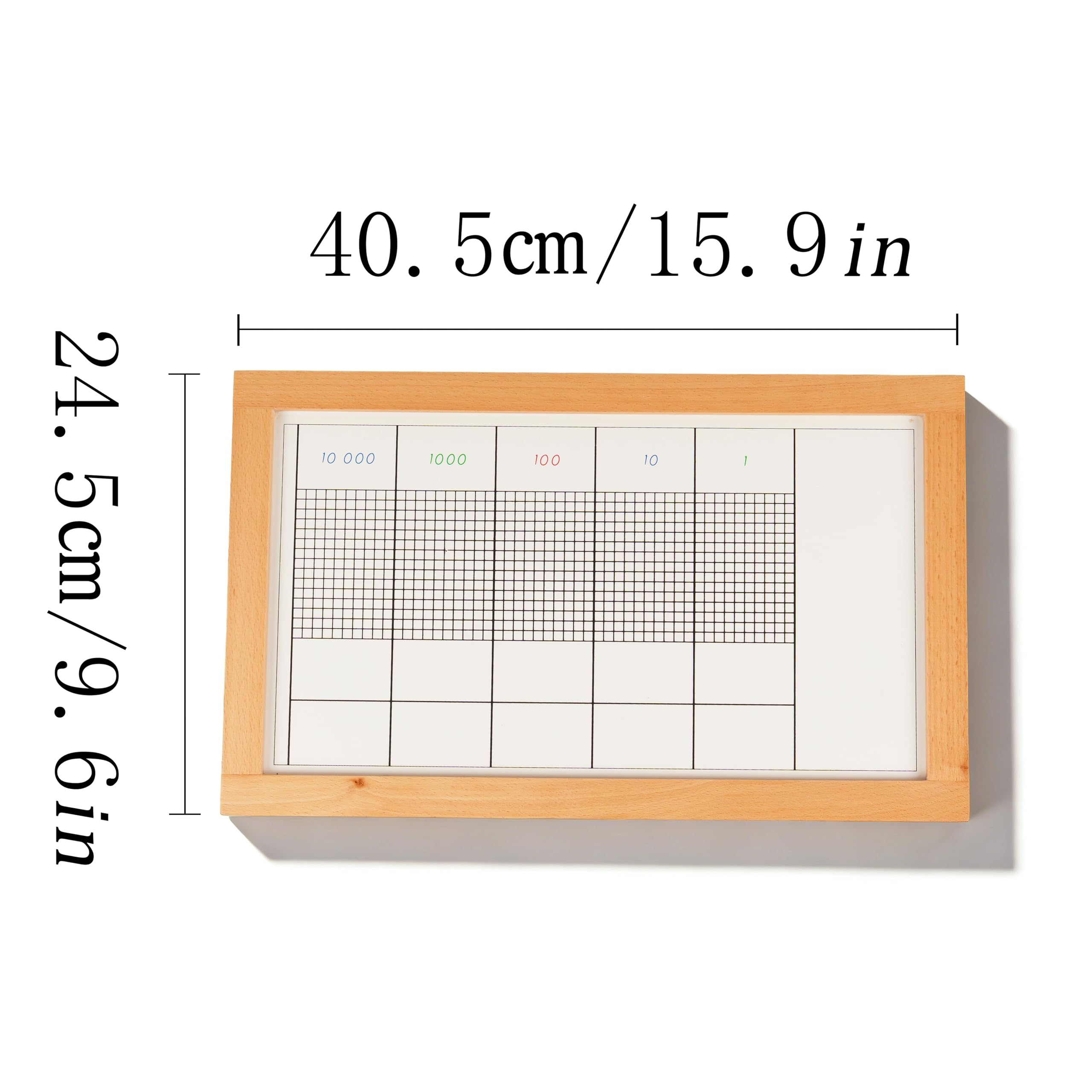 Montessori materiały matematyczne – drewniana zabawka edukacyjna do liczb i liczb, przedszkola i szkoły podstawowej, domowej i klasy od 3 lat (Montessori Punktesgra)
