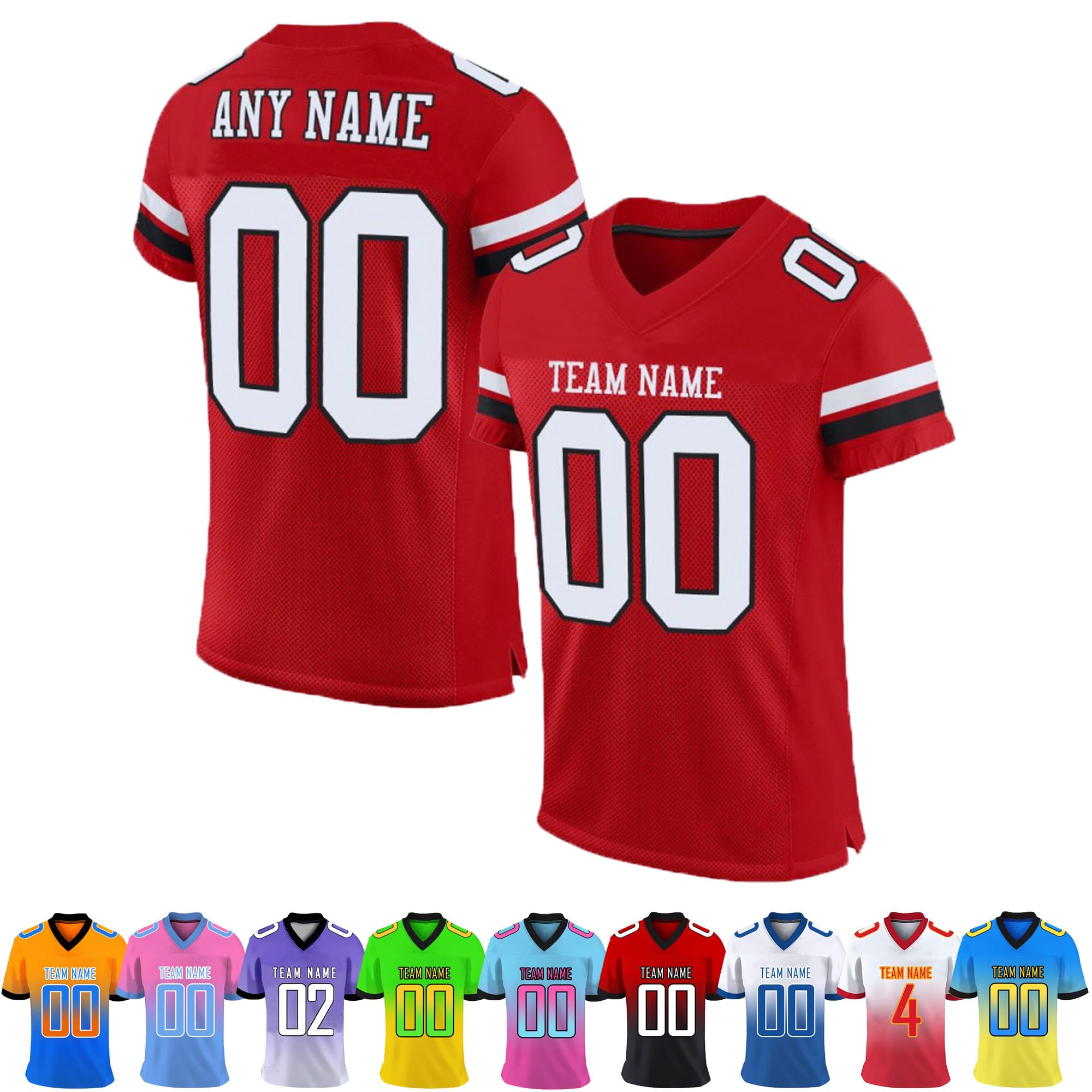 Custom Football Jerseys Personalized Team Name, Number, Logo Customized Men's/Women's/Youth Jerseys Fan Gifts