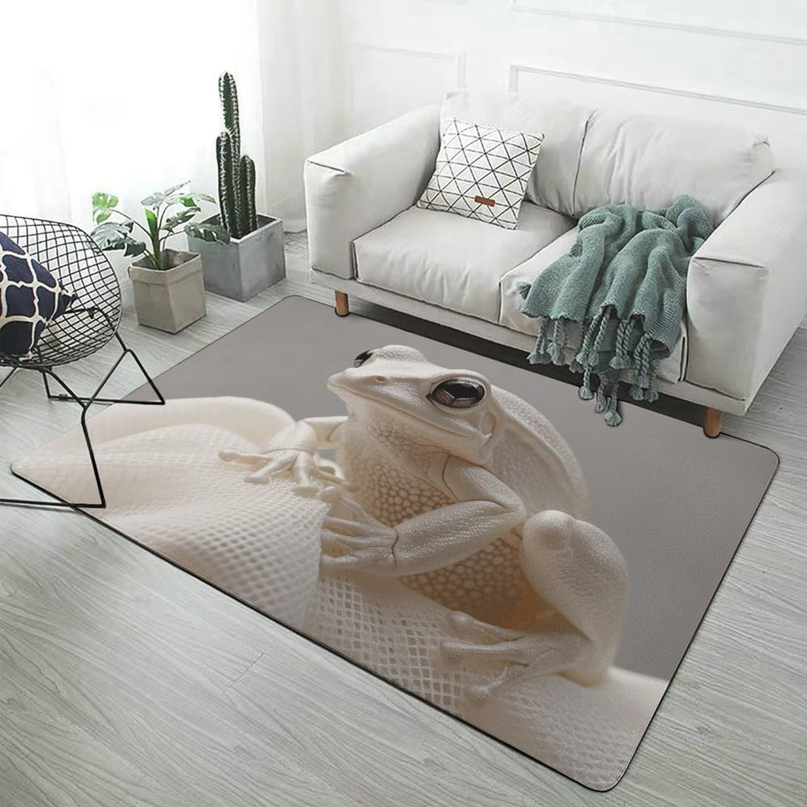 Tapis de sol grand tapis intérieur doux absorbant antidérapant motif grenouille