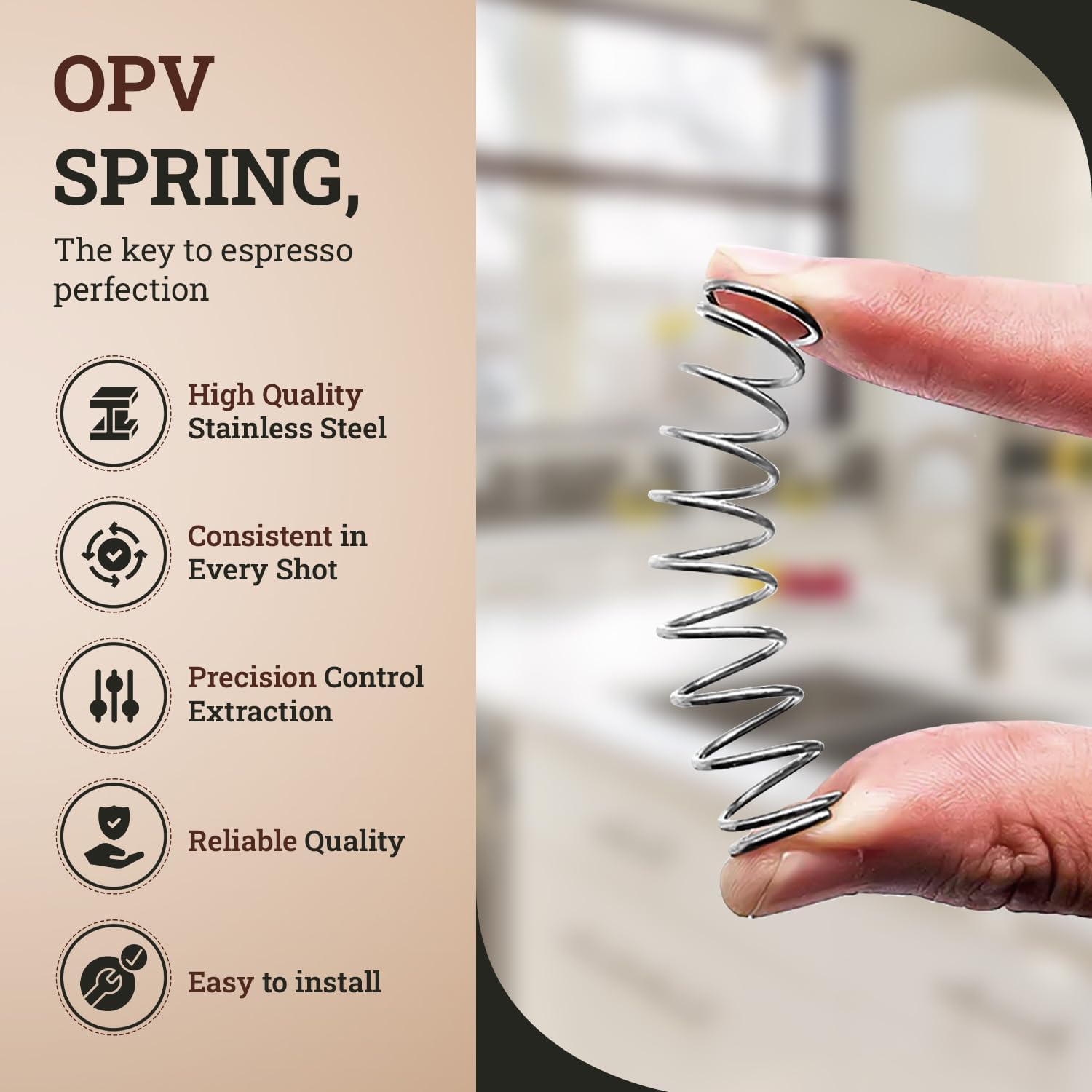 Gaggia Thermostat Replacement, M4 Thread, 107°C & 145°C - OEM Style Replacement for the Gaggia Classic Pro, Baby, Evolution, Espresso, Coffee & Others (Brew & Steam + 9 Bar OPV + Thermal Paste)