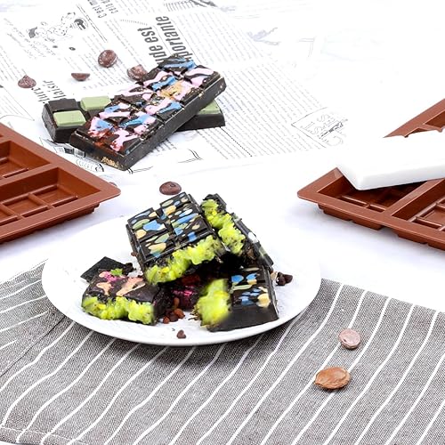 Miniatura 6 de Moldes de barra de chocolate de silicona profunda, antiadherente, para proteínas y energía, molde grueso para barra de caramelo, molde para derretir