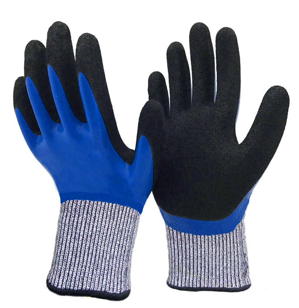 YARN SPRING YS Chemical Resistant Gloves 16", Ansi-Cut Non-Slip Water-Proof Work Gloves, Ideal for Kitchen Fishing Cleaning Auto Garden Industrial and More.
