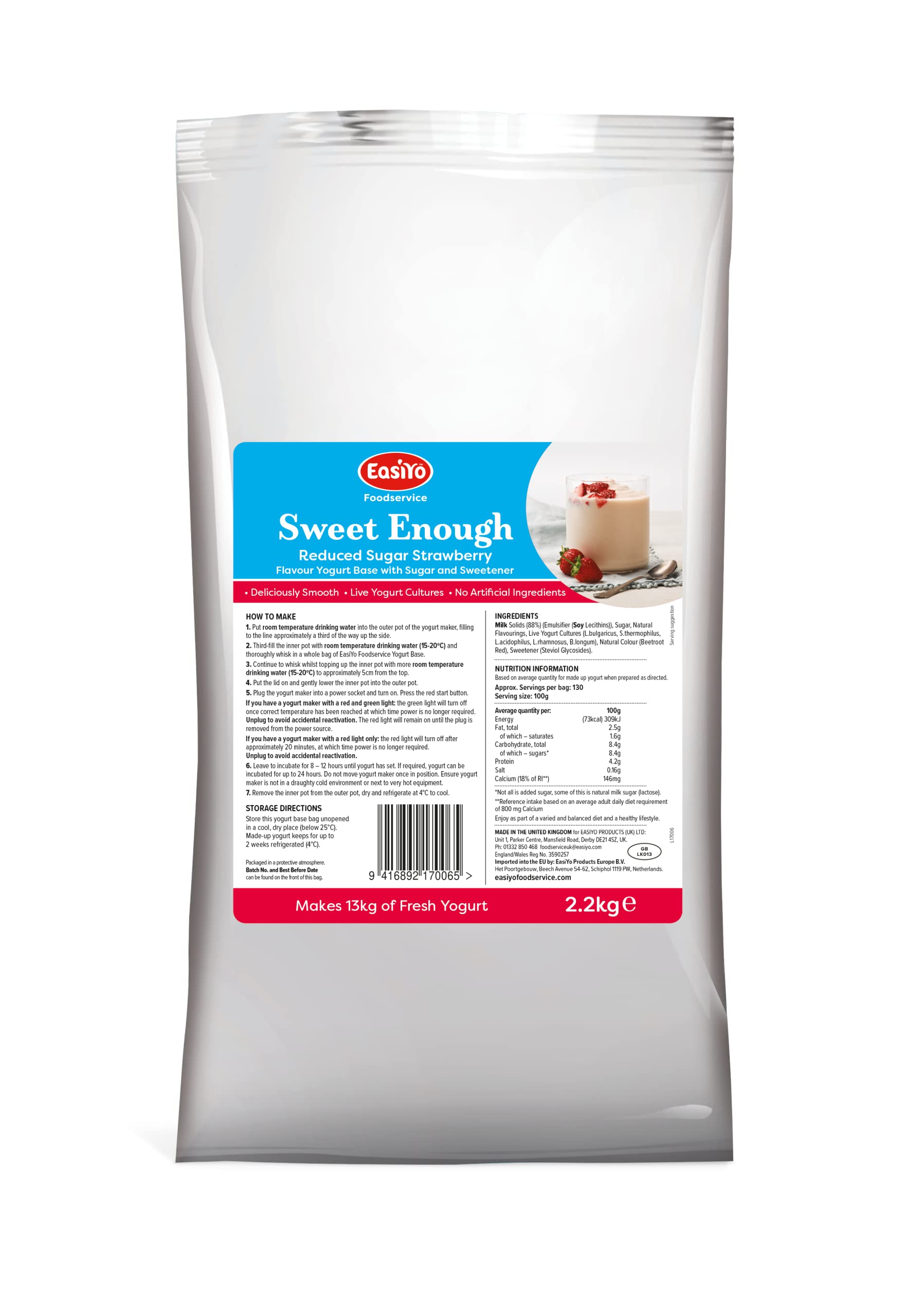 Food Service Catering Size EasiYo Yogurt and Desserts Mixes Compatible With 6.5KG / 13KG Yogurt Maker (Greek Style 2.4kg) — view 8