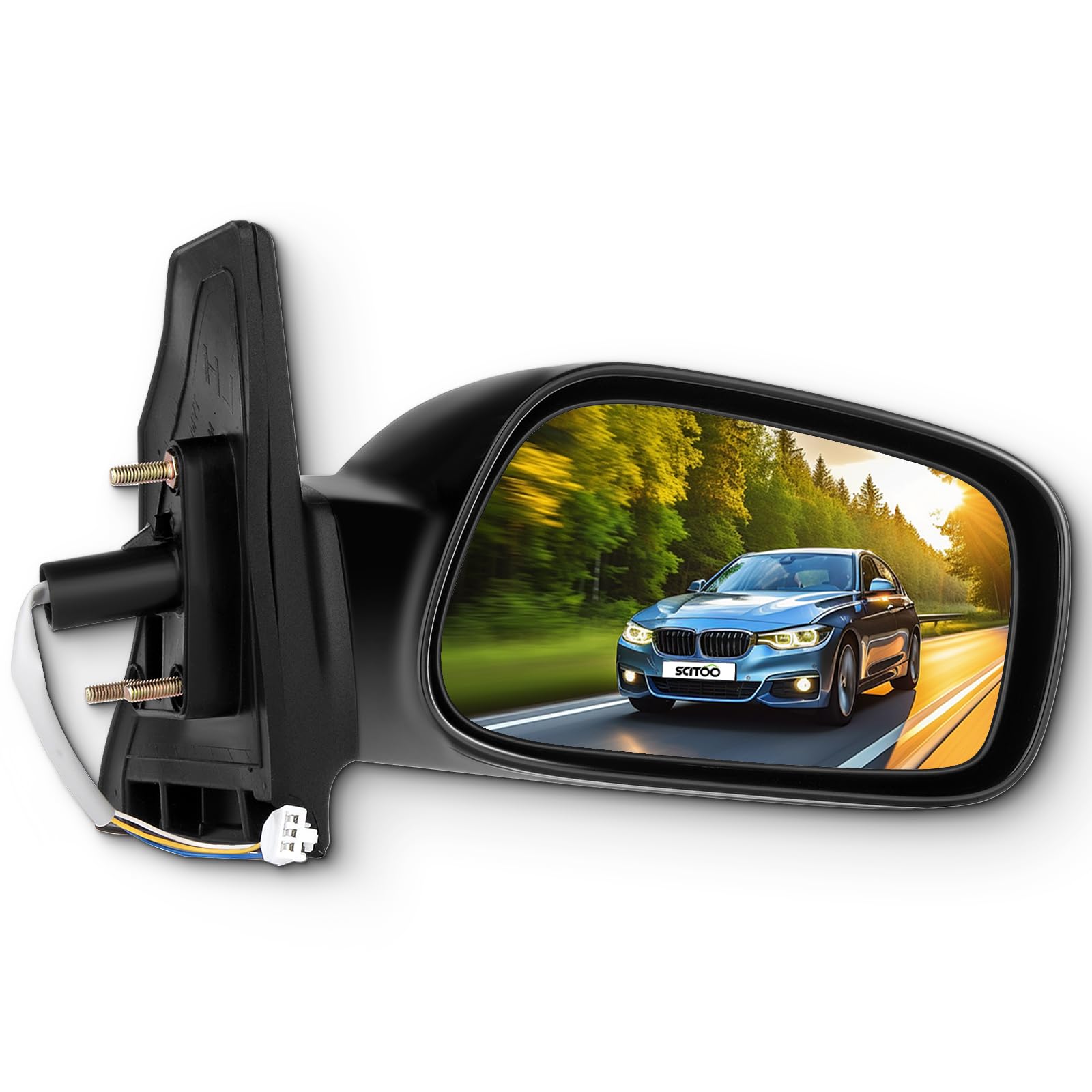 SCITOO Door Mirrors, fit for Exterior Accessories Mirrors fit 2003-2008 for Corolla with Power Controlling Non-telesccoping Non-Folding Features (Passenger Side)