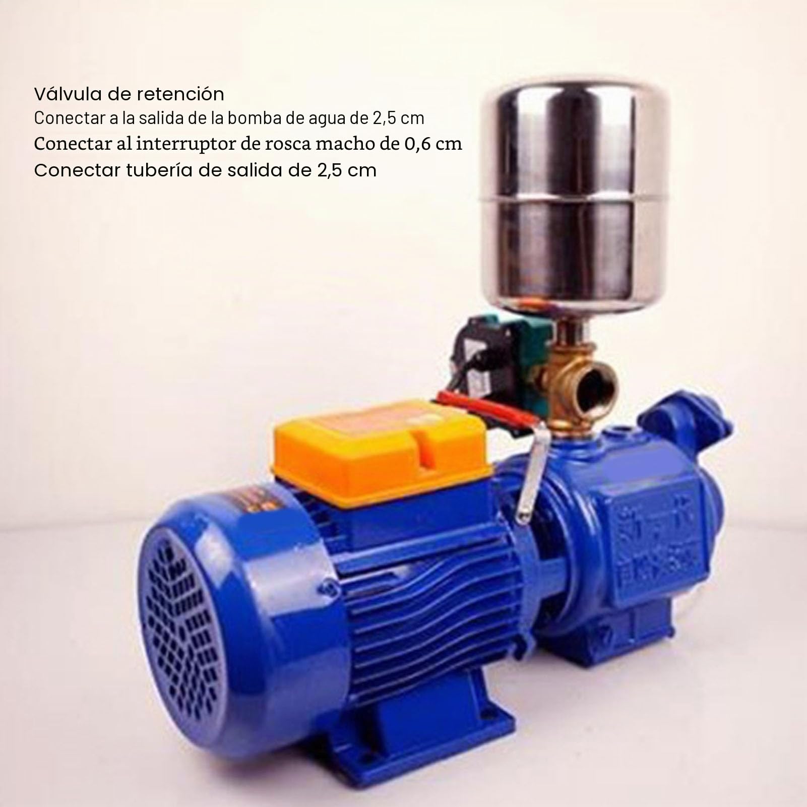 Interruptor de Presión de Bomba de Agua, Kit de Válvula de Retención de Cobre, Interruptor de Control de Tanque de Presión, para Bombas Autocebantes, Bombas de Chorro, Bombas de Jardín, Bombas de