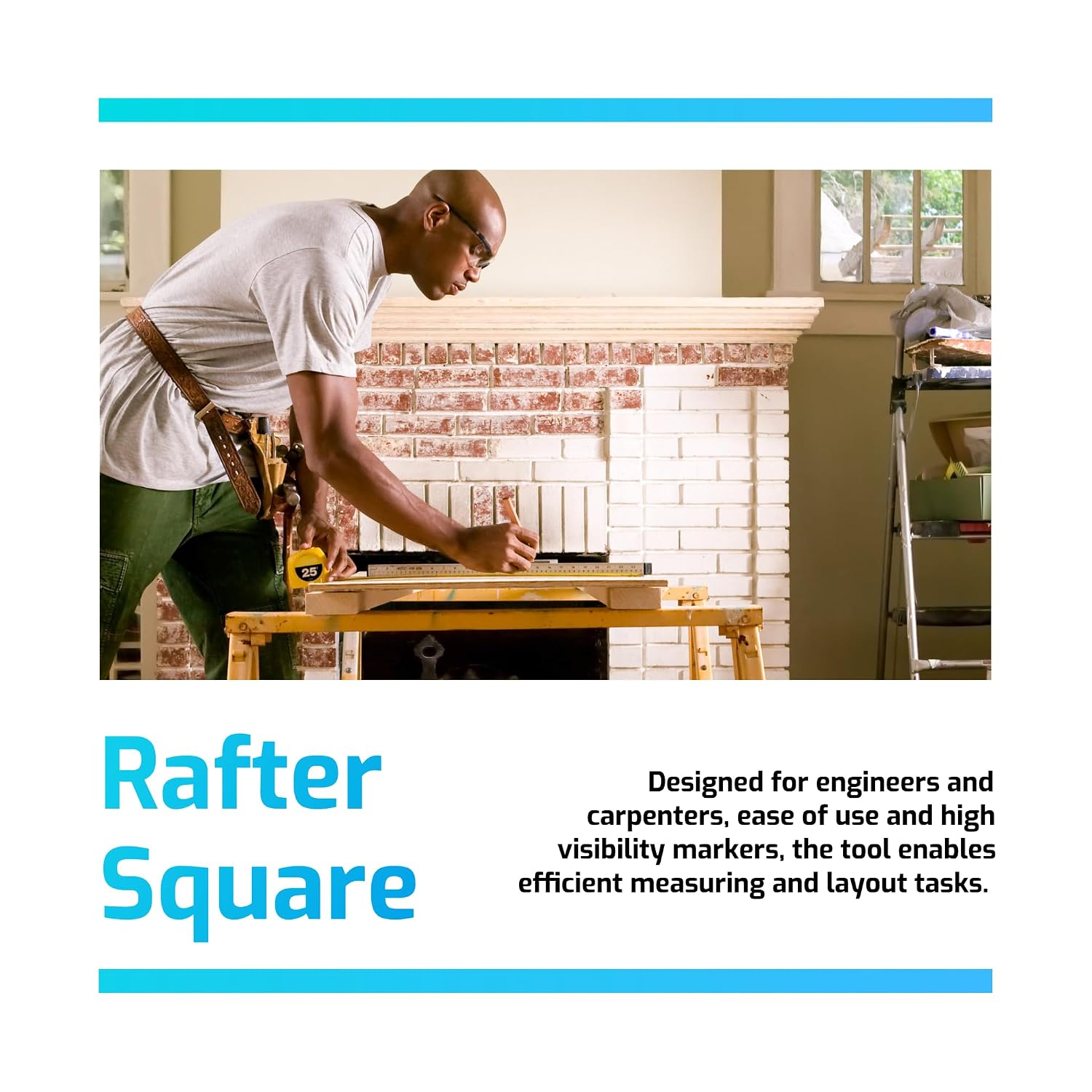 Rafter Square Tool, Carpenter Measuring Layout Tool, Aluminum Alloy Triangle Ruler Protractor for Carpenters and Architects
