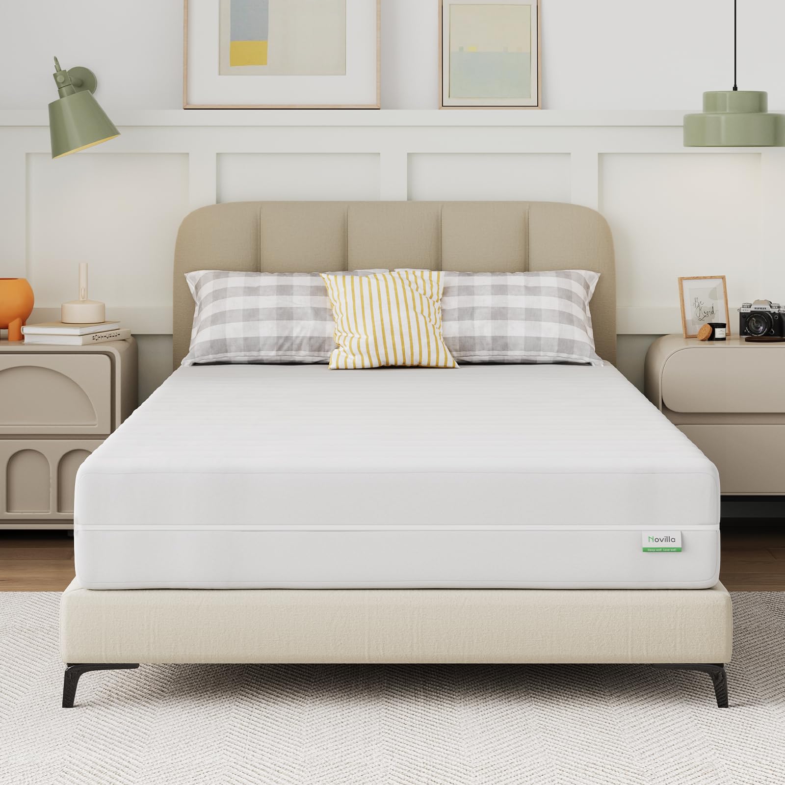 Novilla Full Size Mattress 8 Inch, Double Side Foam Mattress in a Box with Breathable Cooling Cover for Pressure Relief,Flippable Full Mattresses with Air Zone,CertiPUR-US Certified