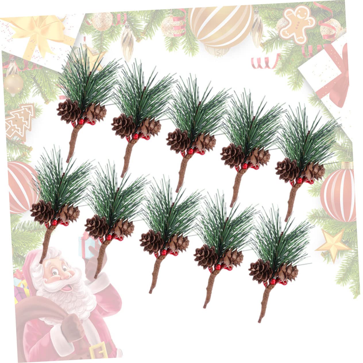 VILLCASE 90 STK Weihnachtsbeeren weihnachtsdeko weihnachtshochzeit Christmas decoations Beeren der Weihnachtsstechpalme Tannenzapfen Zweig Weihnachtskiefernbeeren Simulation Beerenpflücker