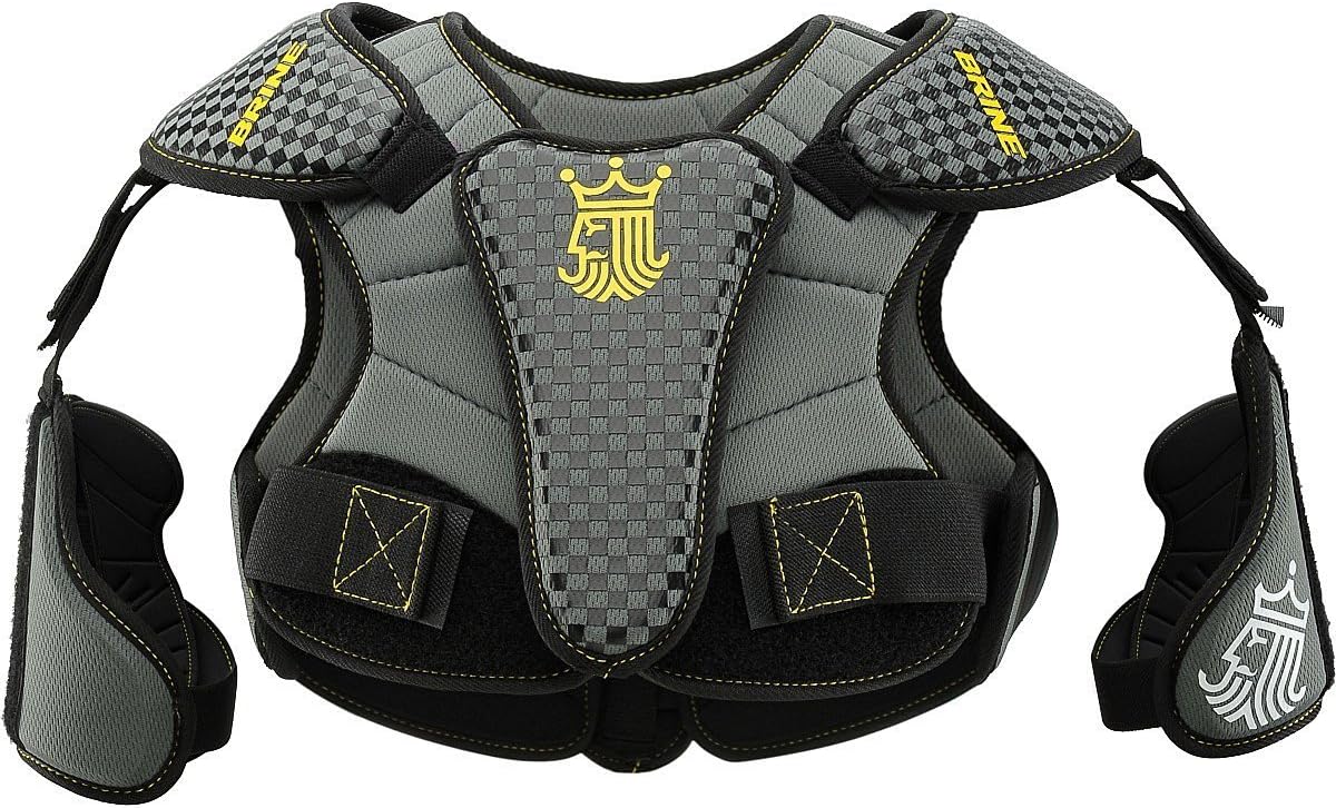 BRINE Youth LoPro Prodigy Lacrosse Shoulder Pads Black Gray Medium