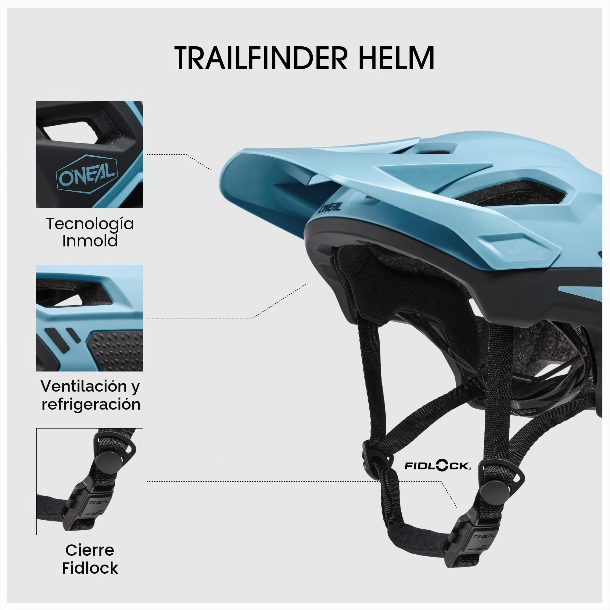 O'NEAL | Casco de Ciclismo de montaña | MTB All-Mountain | Ventilaciones para la refrigeración, Sistema de Ajuste de Talla, Norma de Seguridad EN1078 | Casco Trailfinder Split | Adulto