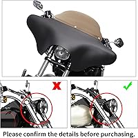 Vista 7 de TCT-MOTORPARTS Carenado Batwing con Parabrisas Compatible con Harley Softail Deluxe Fatboy Heritage Classic Yamaha V Star 1100 650 Classic Softail