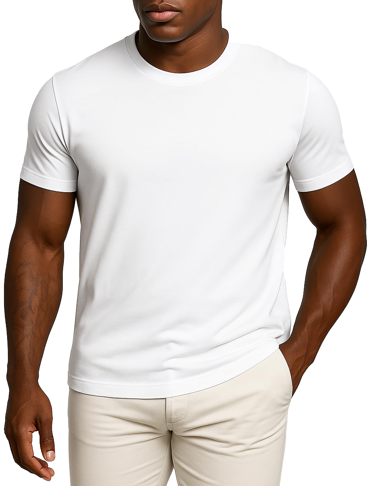 Leif Nelson T-Shirt Herren Rundhals-Ausschnitt Regular Fit