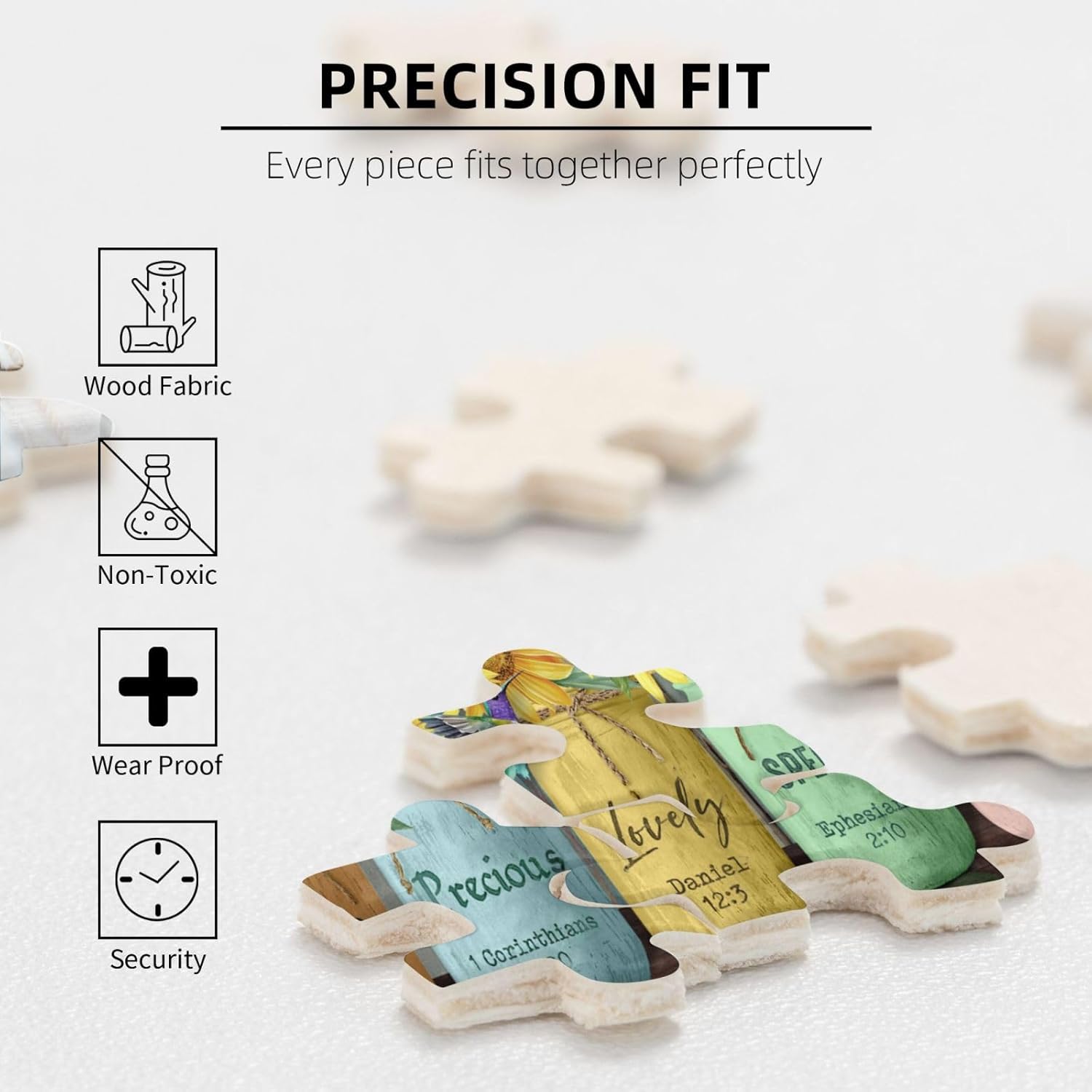 Christian Puzzles for Adults 500 Pieces Sunflower Religious Bible Verses Jigsaw Puzzles God Says You are Puzzle Inspirational Challenging Wooden Puzzle for Adults Family Game Toy Educational