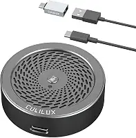 Cubilux Microfone de conferência USB, microfone de mesa USB para reuniões de vídeo, Skype, Zoom, equipes, microfone omnidirecional de mesa portátil USB para PC, laptop, MacBook, 3 metros