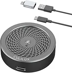 Cubilux Microfone de conferência USB, microfone de mesa USB para reuniões de vídeo, Skype, Zoom, equipes, microfone omnidirecional de mesa portátil USB para PC, laptop, MacBook, 3 metros