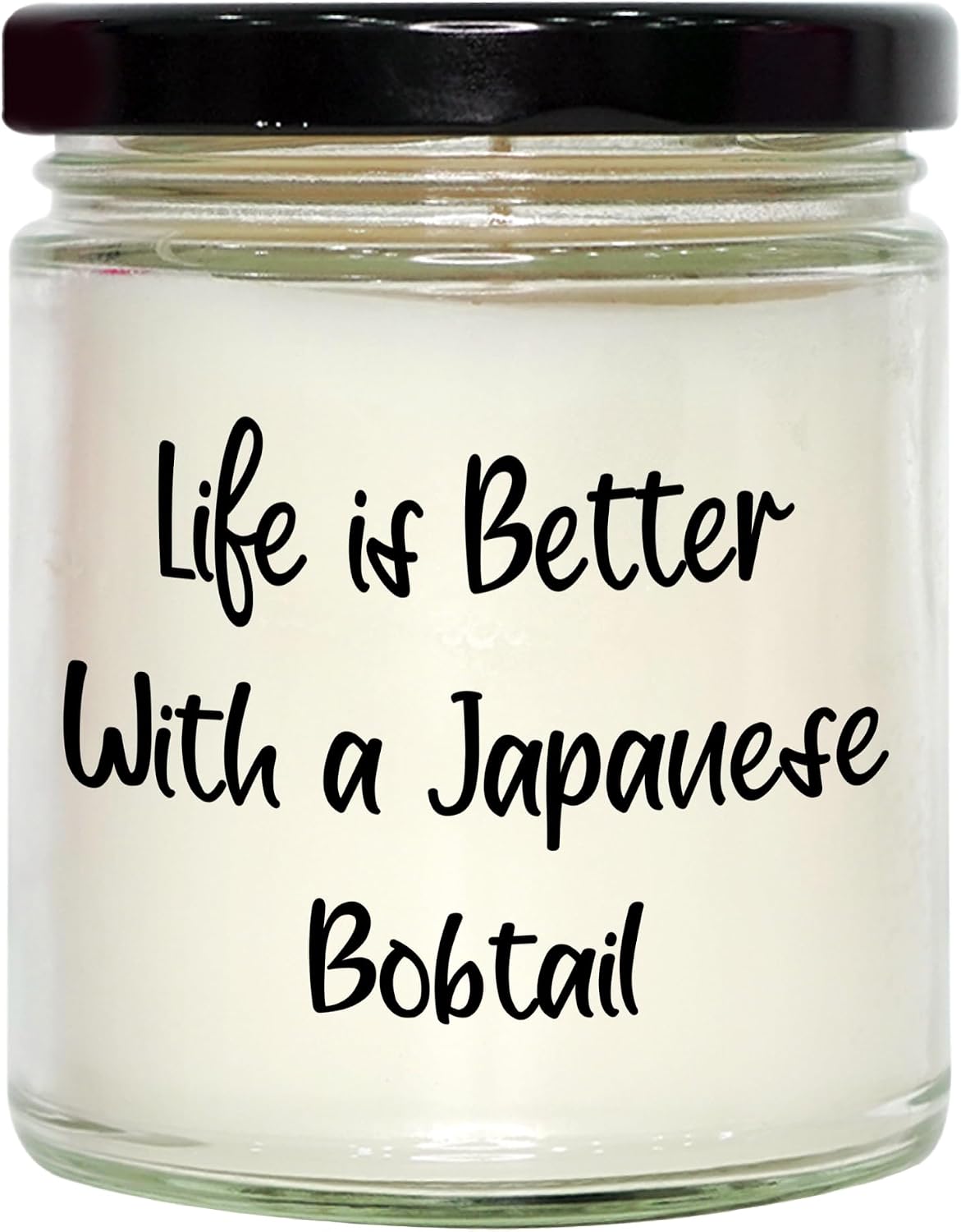 Japanese Bobtail Cat Gifts | Cute Vanilla Soy Candle - Life is Better with A Japanese Bobtail | 9oz Gifts for Father's Day