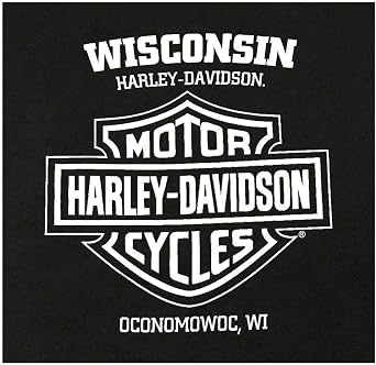 Harley-Davidson Men's Profound Poly-Blend Crew-Neck Pullover Fleece Sweatshirt