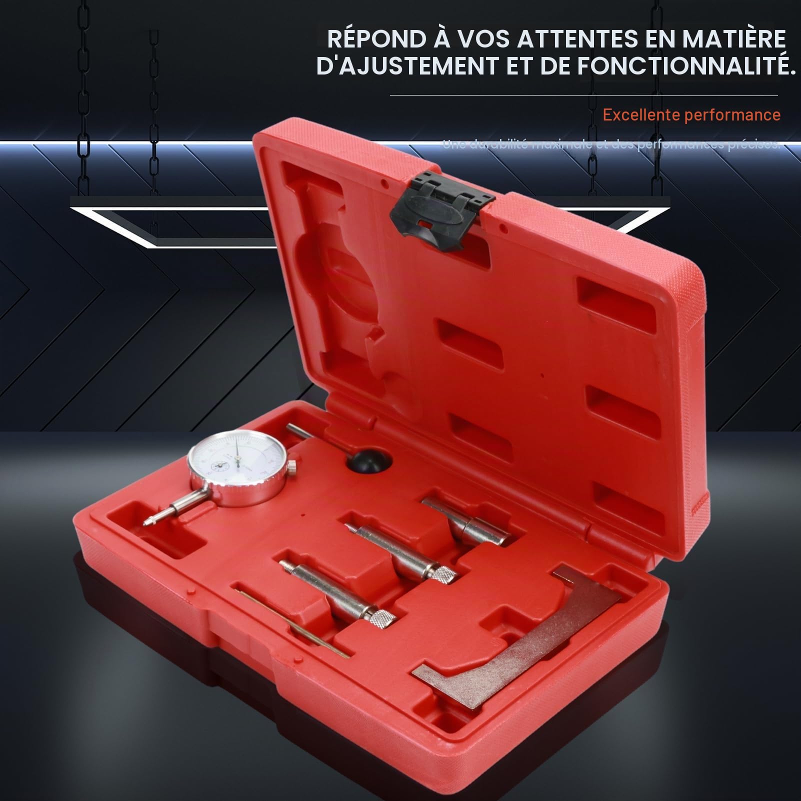 7PCS Diesel Calage Pompe Injection Outils Réglage Came T3 T4 VEP ESP minuterie de Mesure, synchronisation de Pompe d'injection, Adaptateur de régulateur Statique pour Moteurs turbodiesel