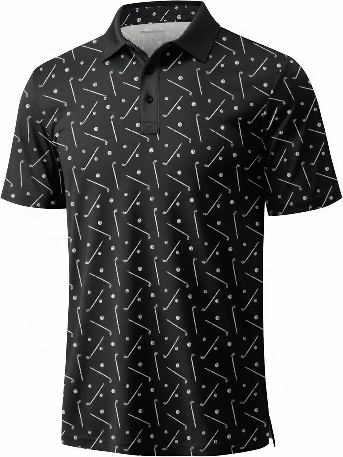 Mens Golf Shirts Short Sleeve Casual Print Polo T Shirts Moisture Wicking Lightweight Summer Golf Polos Dry Fit