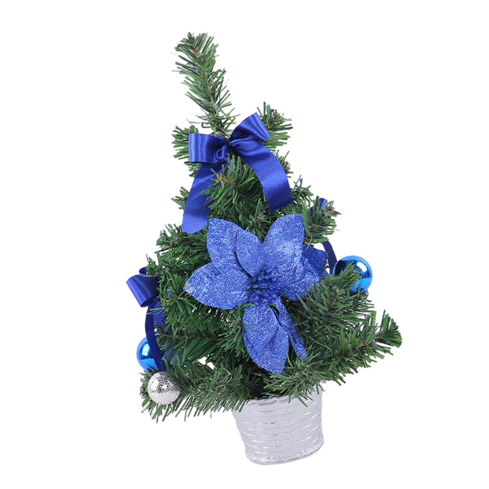 Tsophreniq Potted Christmas Tree Tabletop Decoration Holiday Decorative Desktop Ornament Potted Plant Desk Embellishment Festival Desk Accessory