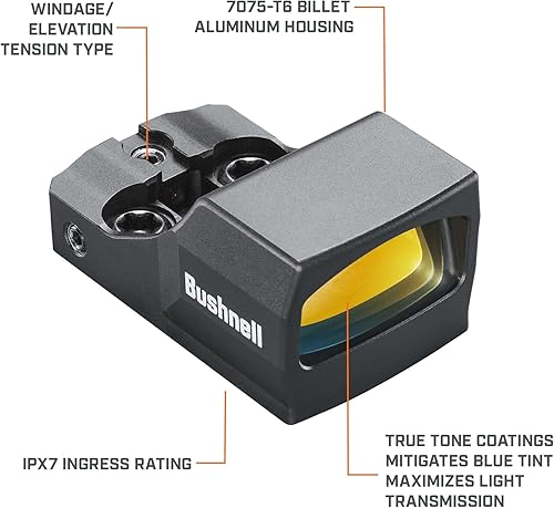 Miniatura 3 de Bushnell Mira refleja ultracompacta, RXU-200, FMC 6 MOA Red Dot
