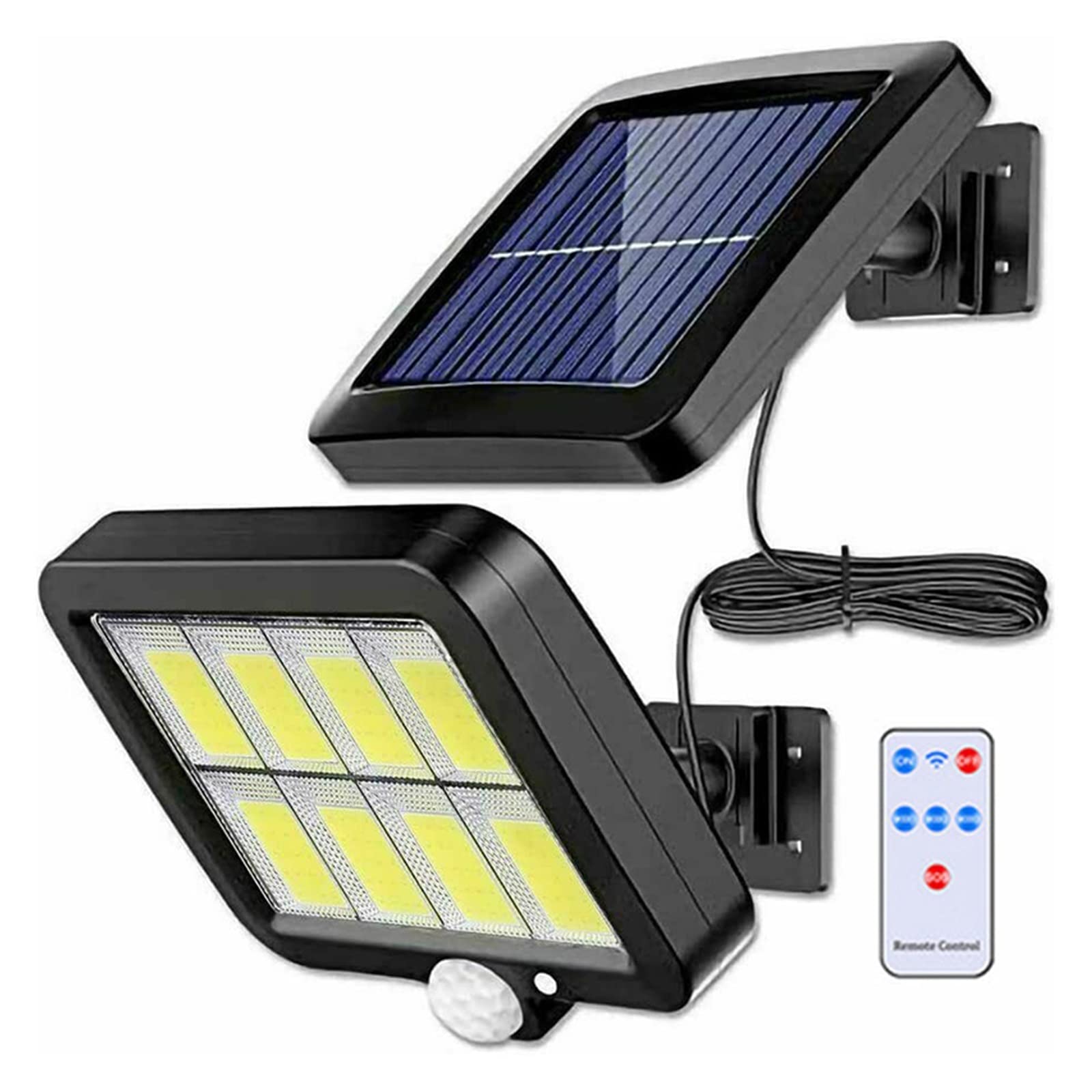 Foco solar split 160COB con sensor de movimiento para evitar zonas oscuras 8