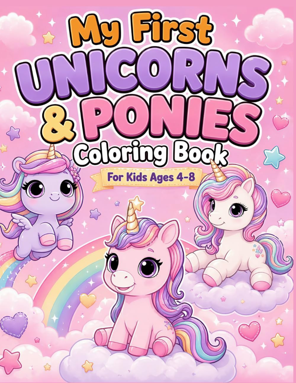 My First Unicorns and Ponies Coloring Book for Kids Ages 4–8 (My First Fun Coloring Series)