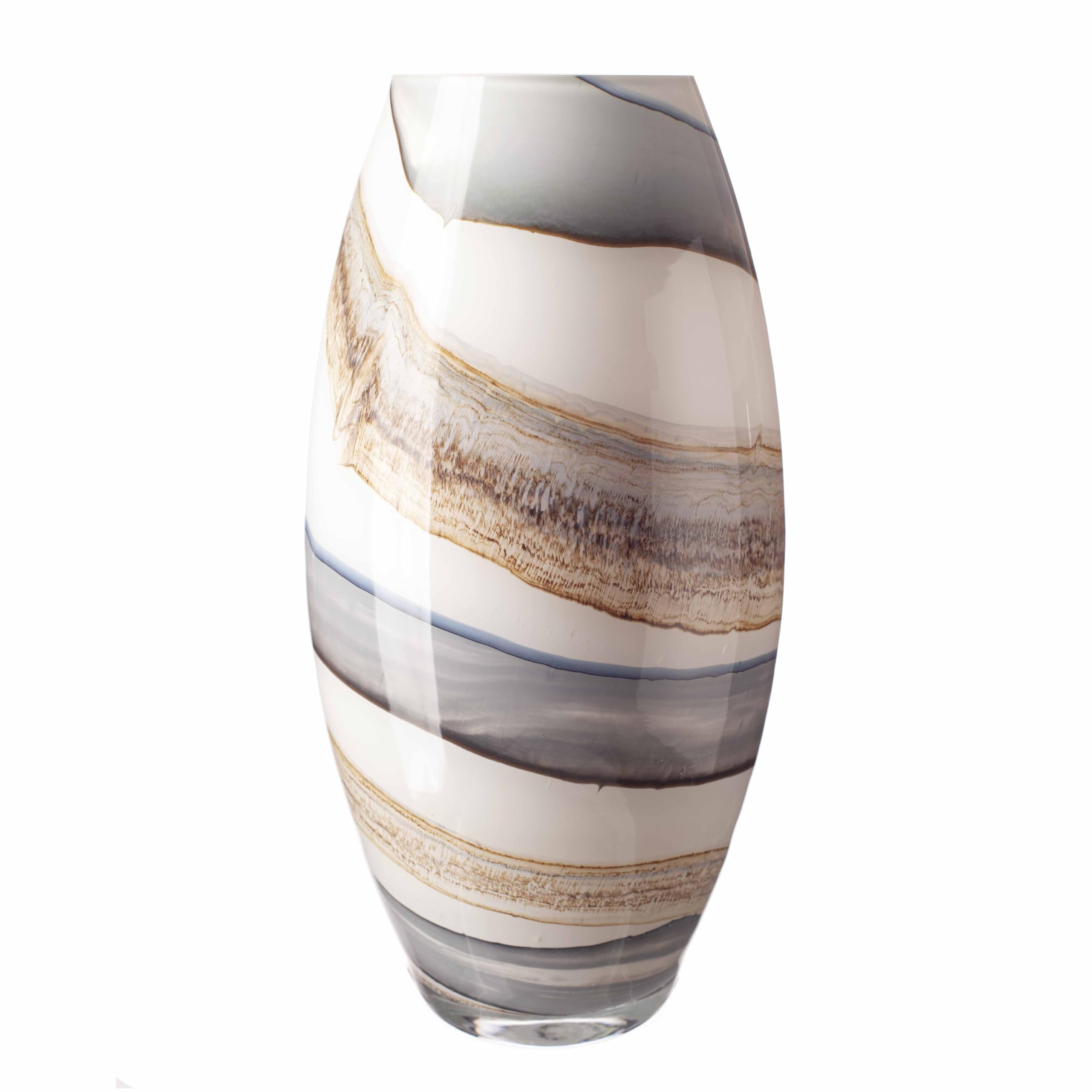 Large Tapered Vase in Smoked Meadows (Height 32cm)