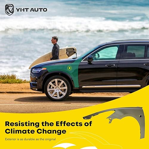 Miniatura 6 de YHTAUTO Guardabarros delantero izquierdo del lado del conductor de acero imprimado compatible con Tesla Model 3 2017 2018 2019 2020 2021 2022 2023