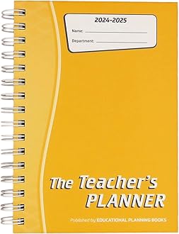 EDUCATIONAL PLANNING BOOKSLtd The Teacher's Planner 2024-25: A5, Gold, 6 Period (TP9-GLD)