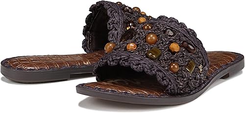 Sam Edelman Graciela Flat Sandal Pinto Brown 6 Medium