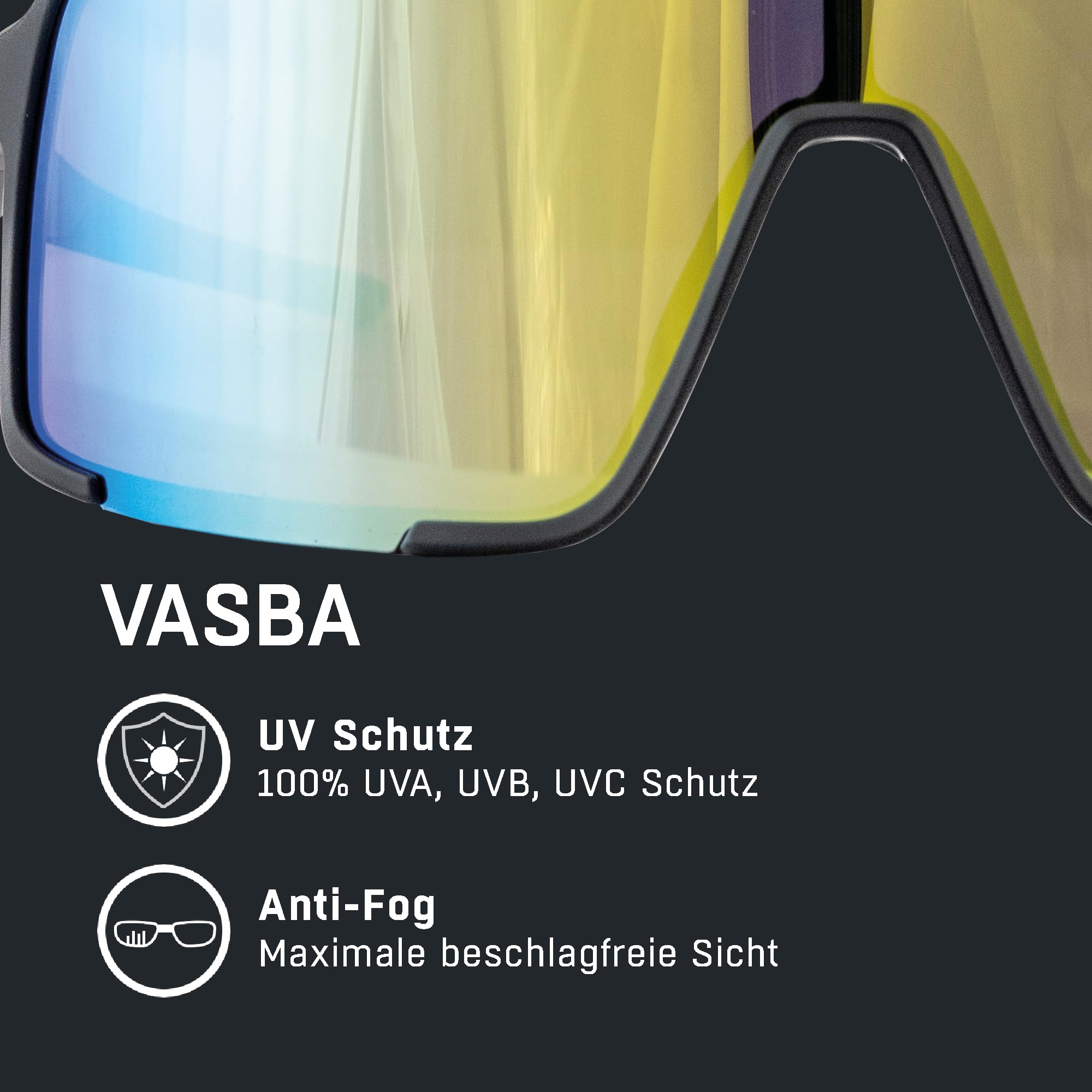 ALPINA VASBA, stylische Sportbrille, für Fahrrad, E-Bike, Laufen, für Damen und Herren