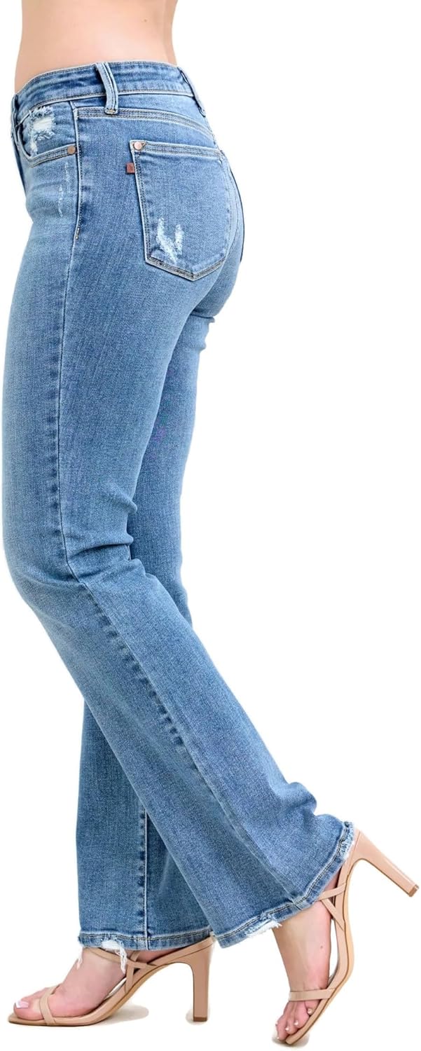 Judy Blue Women's Five Pocket Mid Rise Classic Bootcut Jeans - Image 3