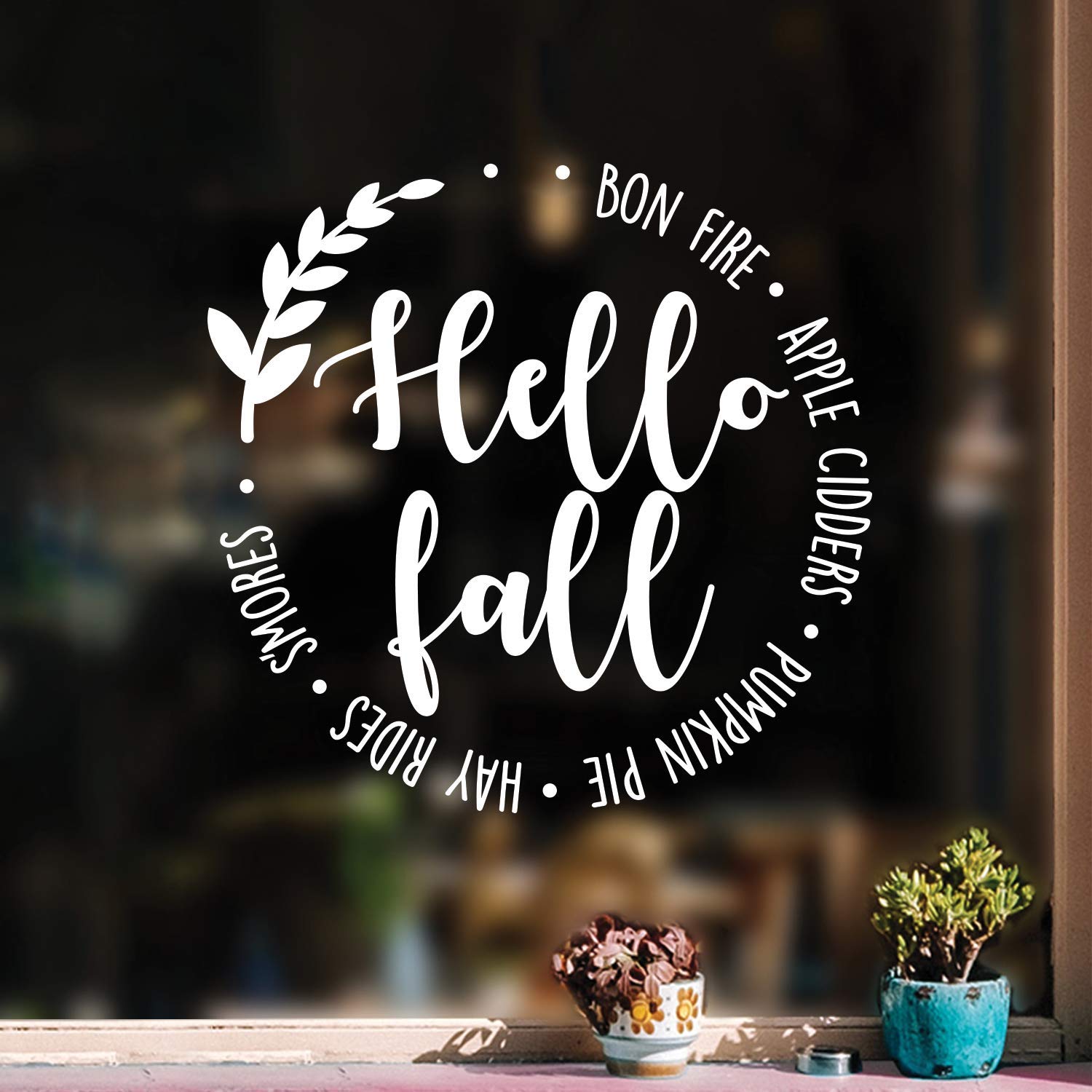 Amazon.com: Vinyl Wall Art Decal - Hello Fall - 22.5