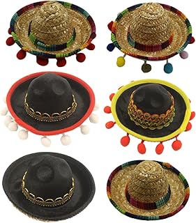 KICHOUSE 6 Piezas De Suministros Para Fiestas Mexicanas Diademas Pajitas Mini Sombreros Diadema Para Adultos Accesorio Para Adultos Elegantes Sombreros Coloridos Para Fiestas Compra
