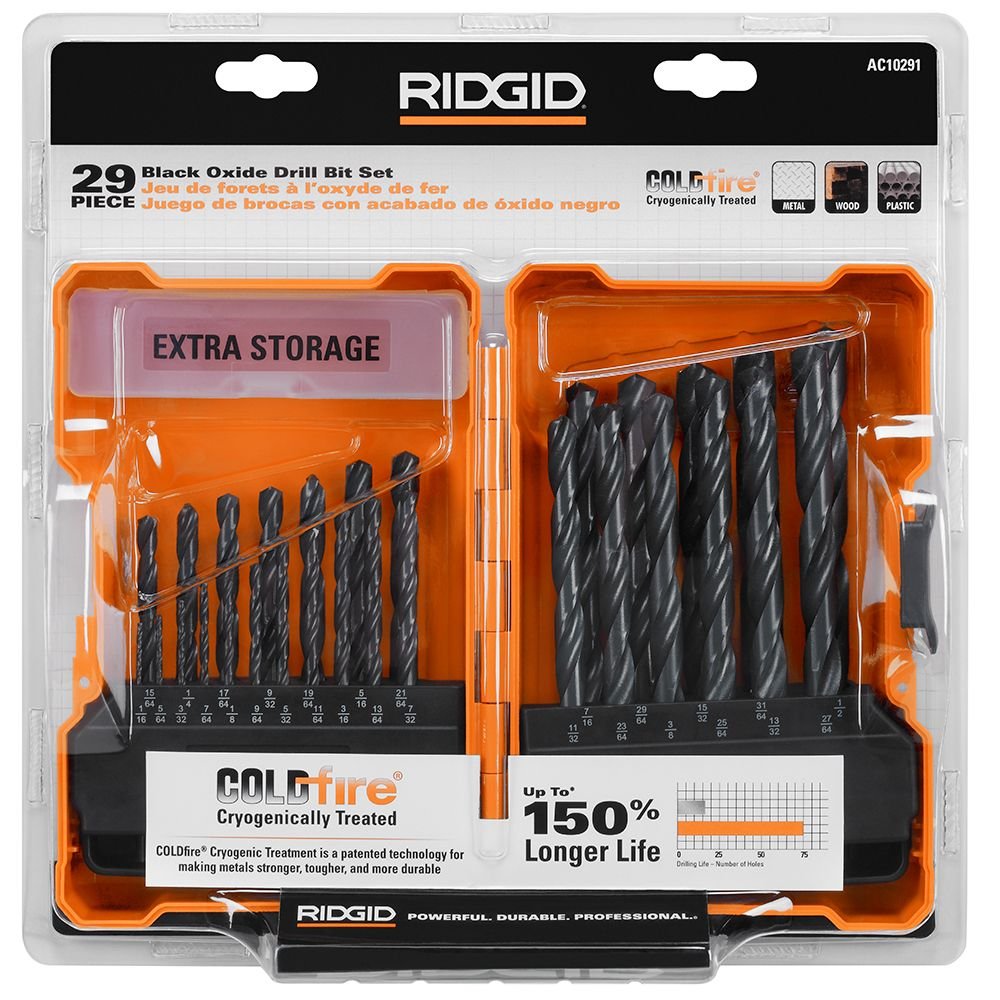 Ridgid 29-Piece Black Oxide Bit Set And Case
