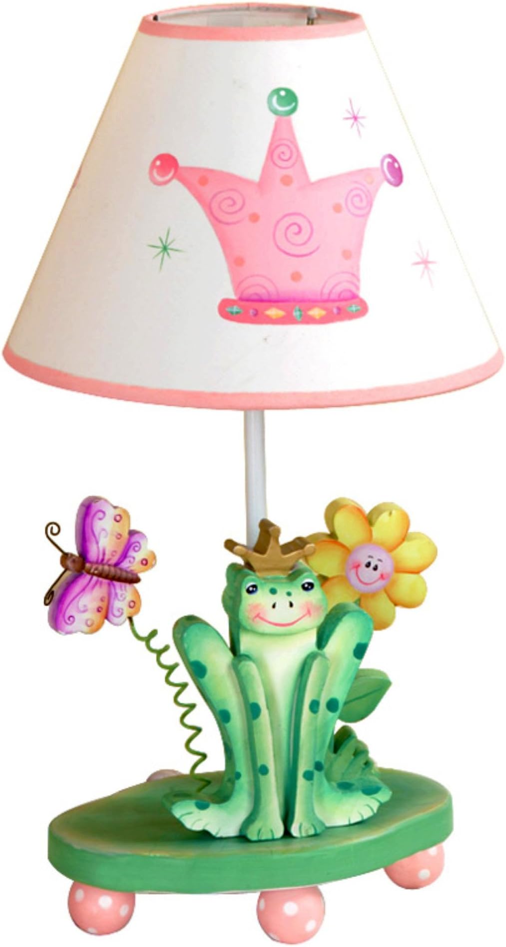 Fantasy Fields - Princess & Frog Thematic Kids Table Lamp | Imagination Inspiring Hand Painted Details Non-Toxic, Lead Free Water-based Paint