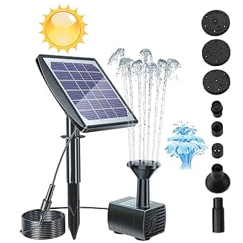 Amazon | ソーラーポンプ 屋外 噴水 ソーラー 噴水ポンプ