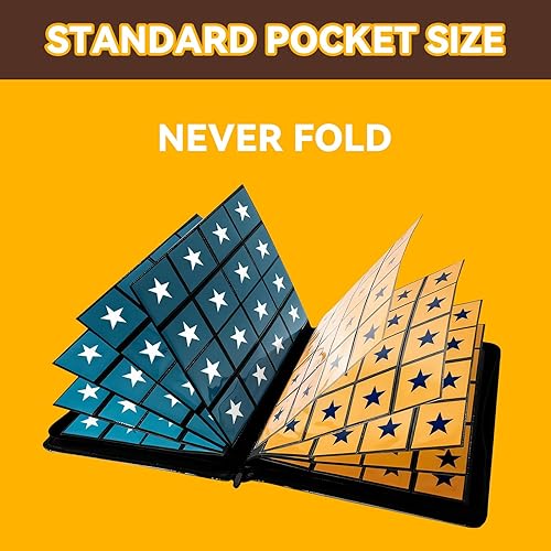 Miniatura 3 de Carpeta prémium para tarjetas coleccionables de más de 1000 bolsillos, 16 bolsillos con cremallera de doble cara, carpeta de colección de PU, álbum