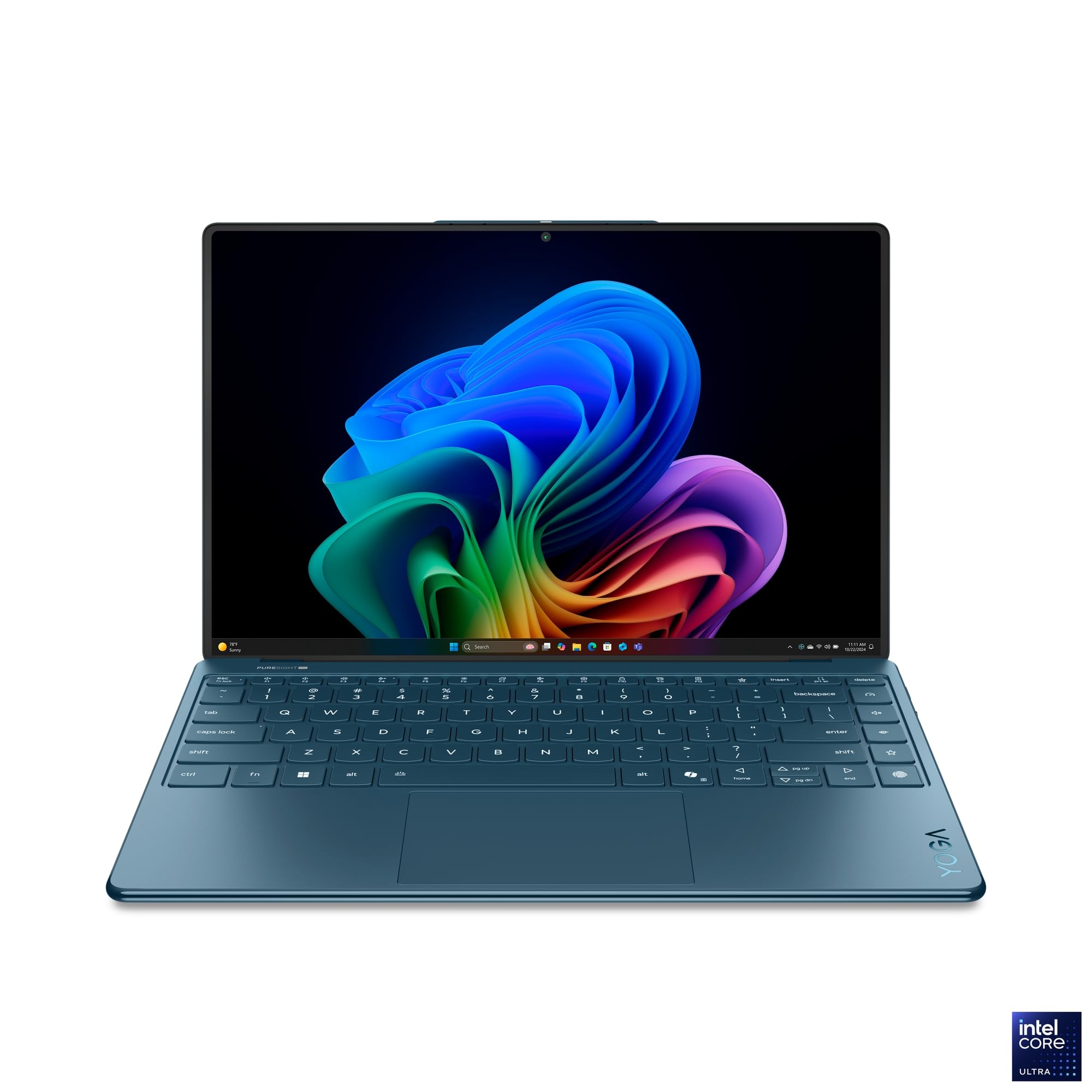 Lenovo Yoga Slim 9 14ILL10 - Ordinateur Portable 14'' 4K OLED WQUXGA Tactile Copilot+ (Intel Ultra 7 258V, RAM 32Go, SSD 1To, Intel Arc Graphics 140V, Windows 11 Home) Clavier AZERTY - Tidal Teal